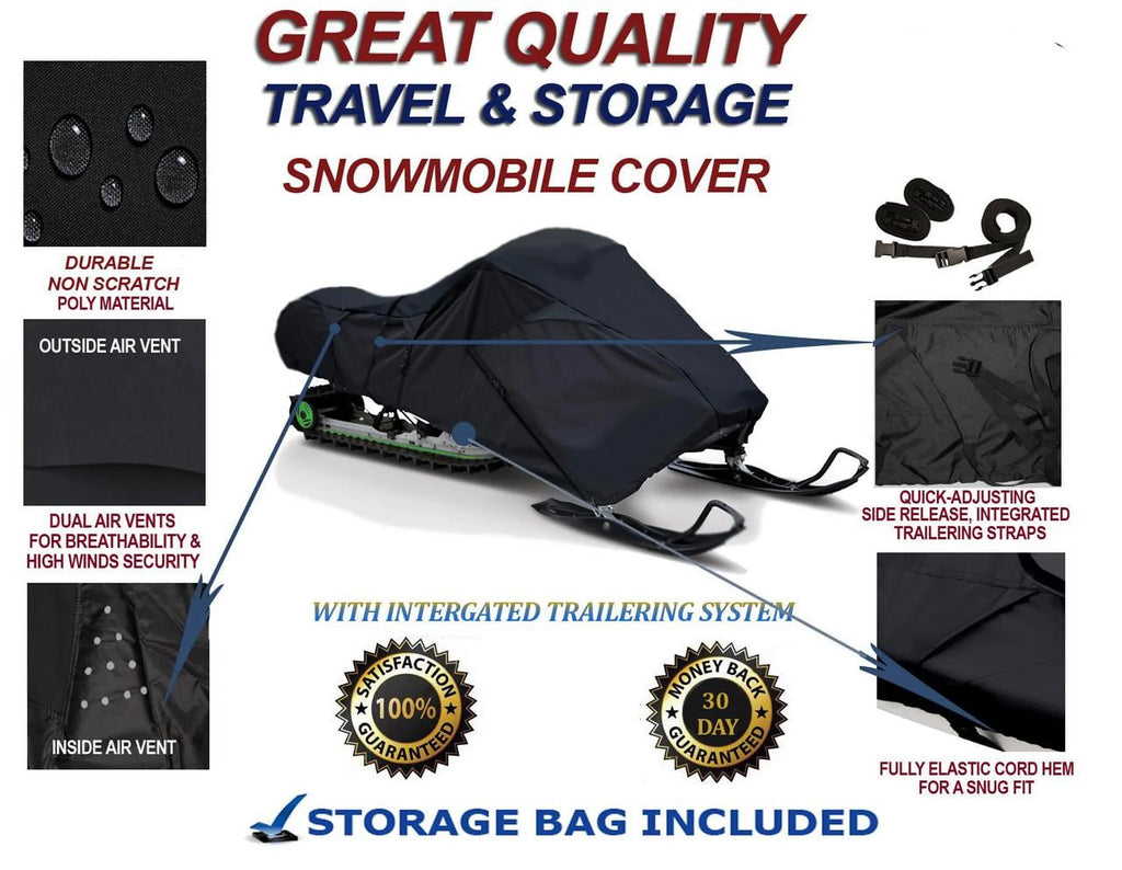 Slush and Mud Protection. 300D Snowmobile Travel and Storage protector matching for 2009-2009 Ski Doo Bombardier GSX Limited 600 HO E-TEC Sleds