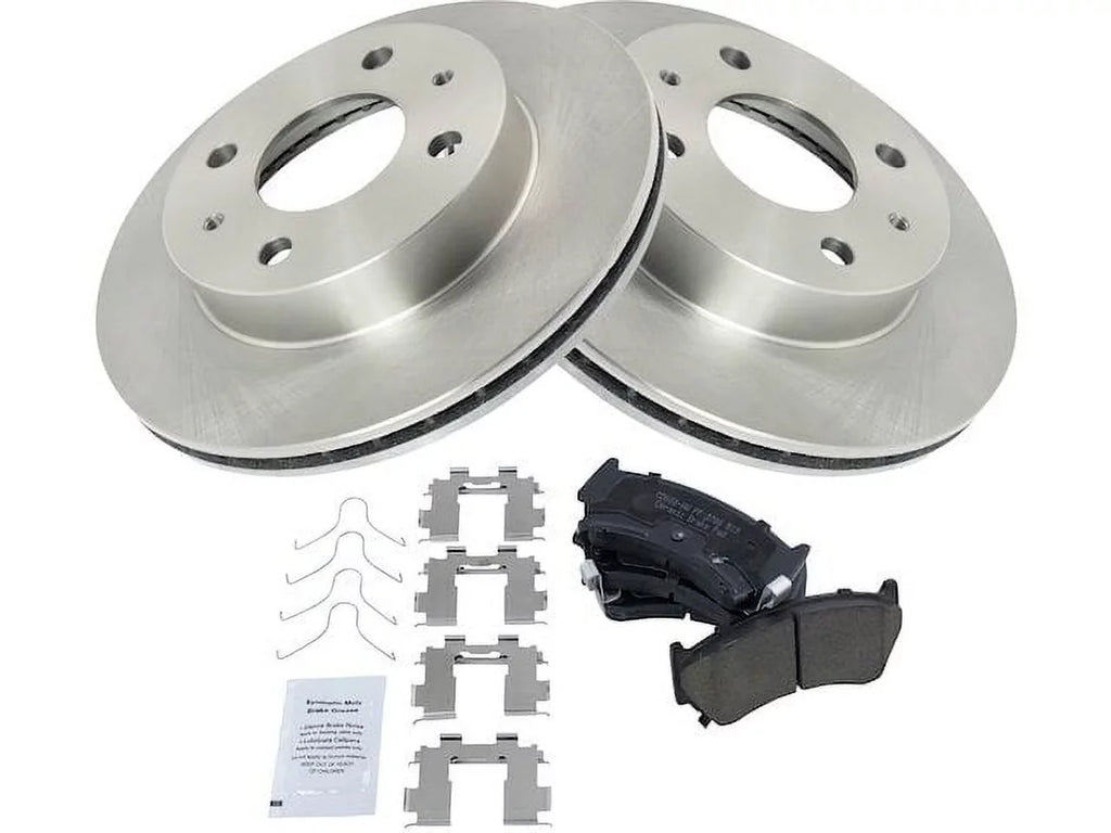 Front Brake Pad and Rotor Kit - matching with 1995 - 1999 Nissan Sentra XE 1.6L 4-Cylinder 1996 1997 1998