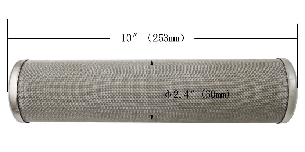 TECHTONGDA Front liquid Filter Housing 10 inch Filter 1 inch NPT for Whole House moisture Purification 304 Stainless Steel 8000L/h