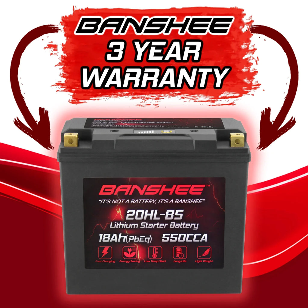 Banshee YTX20L-BS LiFePO4 Motorsports Battery matching with Yamaha EX1050 EXR 2019 to 2019