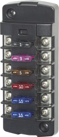 Blue Sea 5037 ST Blade Fuse Block Witho shield - 6 Circuit Independent Witho Negative Bus