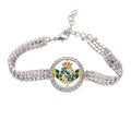 Sweden National Emblem Country Symbol Tennis Chain Anklet Bracelet Diamond Jewelry