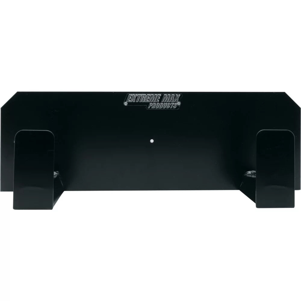 Extreme Max 5001.6142 Dual Helmet Hanger Aluminum Storage Rack Organizer for Enclosed Race Trailer, Shop, Garage, Storage - Black