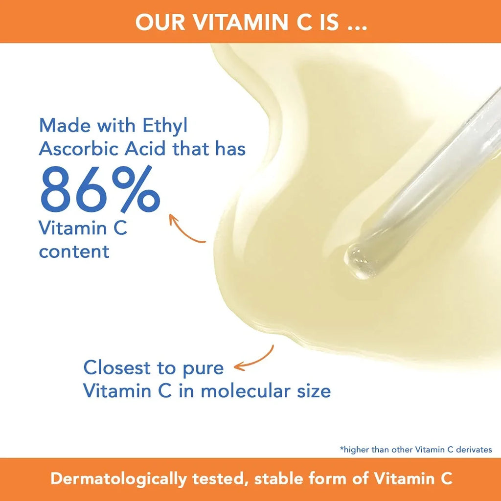 Natural Advanced Face Serum With Vitamin C For A Naturally Brighter And Even Toned Skin L 20 Percent Vitamin C L 20 Ml. The Moms Co