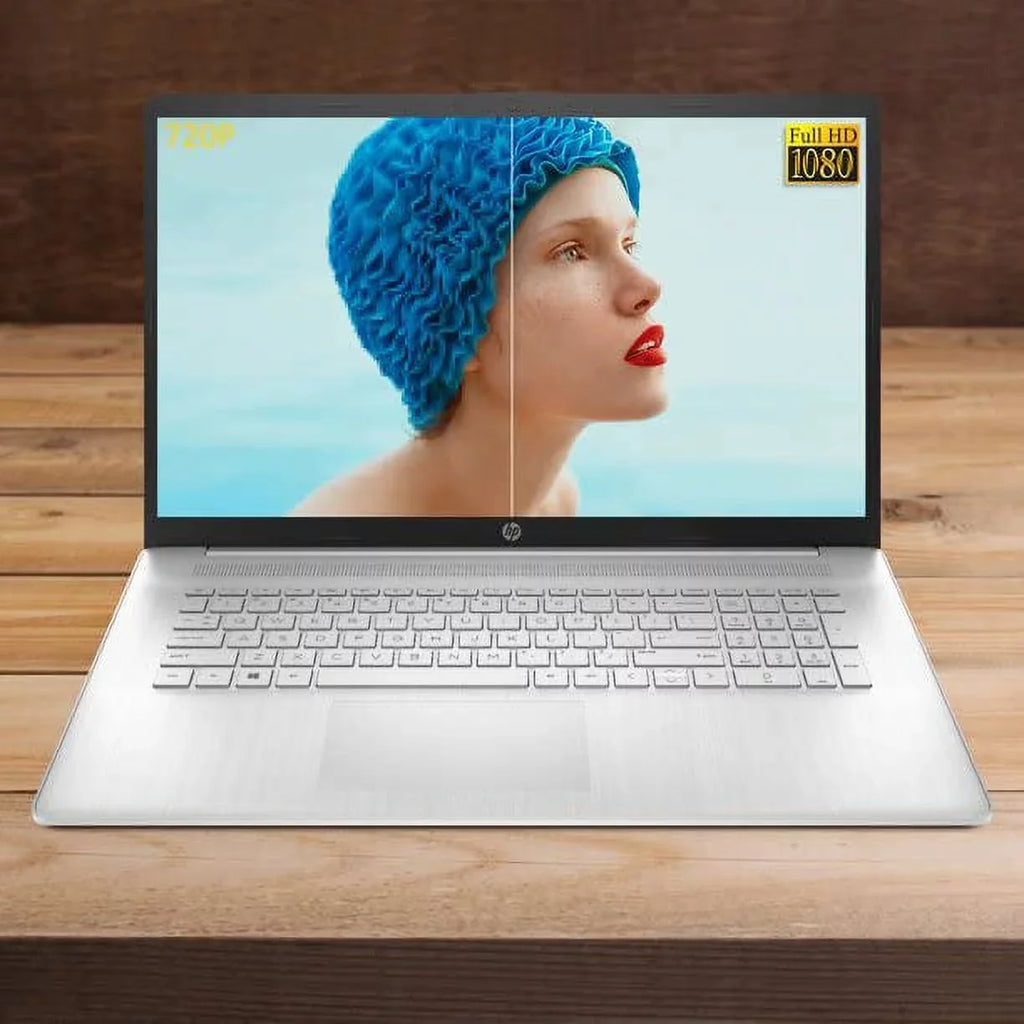 2023 17.3'' FHD IPS Laptop PC  4-Core i5-1135G7 Iris Xe Graphics 12GB DDR4 256GB NVMe SSD HDMI WiFi AC BT4.2 USB-C Backlit Keyboard Webcam Natural Silver Windows 10 Pro w/RE 32GB USB