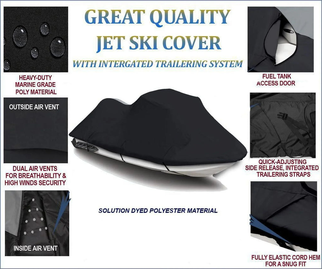 BLACK 600 DENIER JetSki shield appropriate for Yamaha Wave Runner XLT800 2002 2003 2004 Jet Ski PWC protector