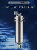 TECHTONGDA Front liquid Filter Housing 10 inch Filter 1 inch NPT for Whole House moisture Purification 304 Stainless Steel 8000L/h