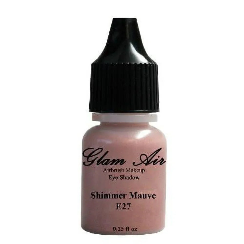 Set of Five (5) Shades of Glam Air Airbrush Eye Shadow Makeup E25 Cherry Blossom Pink, E27 Shimmer Mauve, E28 Light Magenta, E29 Peachy Shimmer, and E31 Purple Shimmer moisture-based Formula Last All Day