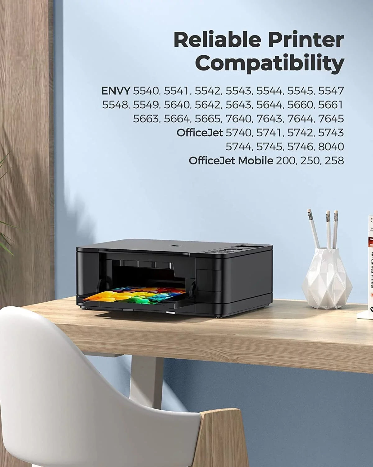 suitable 62XL 62 XL High Yield Ink Cartridge Replacement for  Envy 5540 5660 7645 5642 5542 5640 7644 8000 OfficeJet 200 250 5740 200 5745 Printer