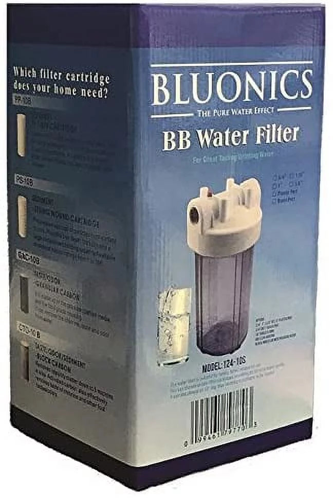 10" Big Blue Whole House aqua Filter 5 Micron Pleated Sediment Cartridge with clear blue transparent housing