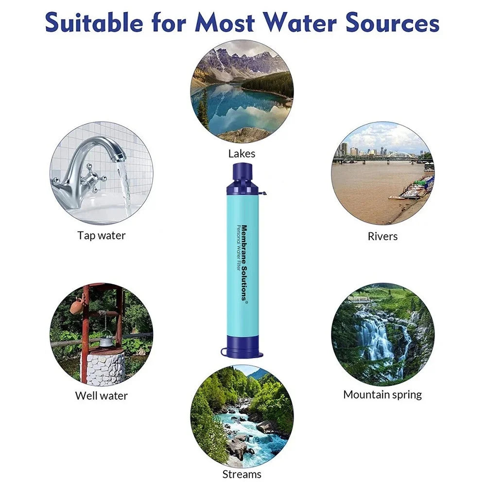 Personal liquid Filter Straw Purifier Camping Hiking Emergency Survival 3 Packs