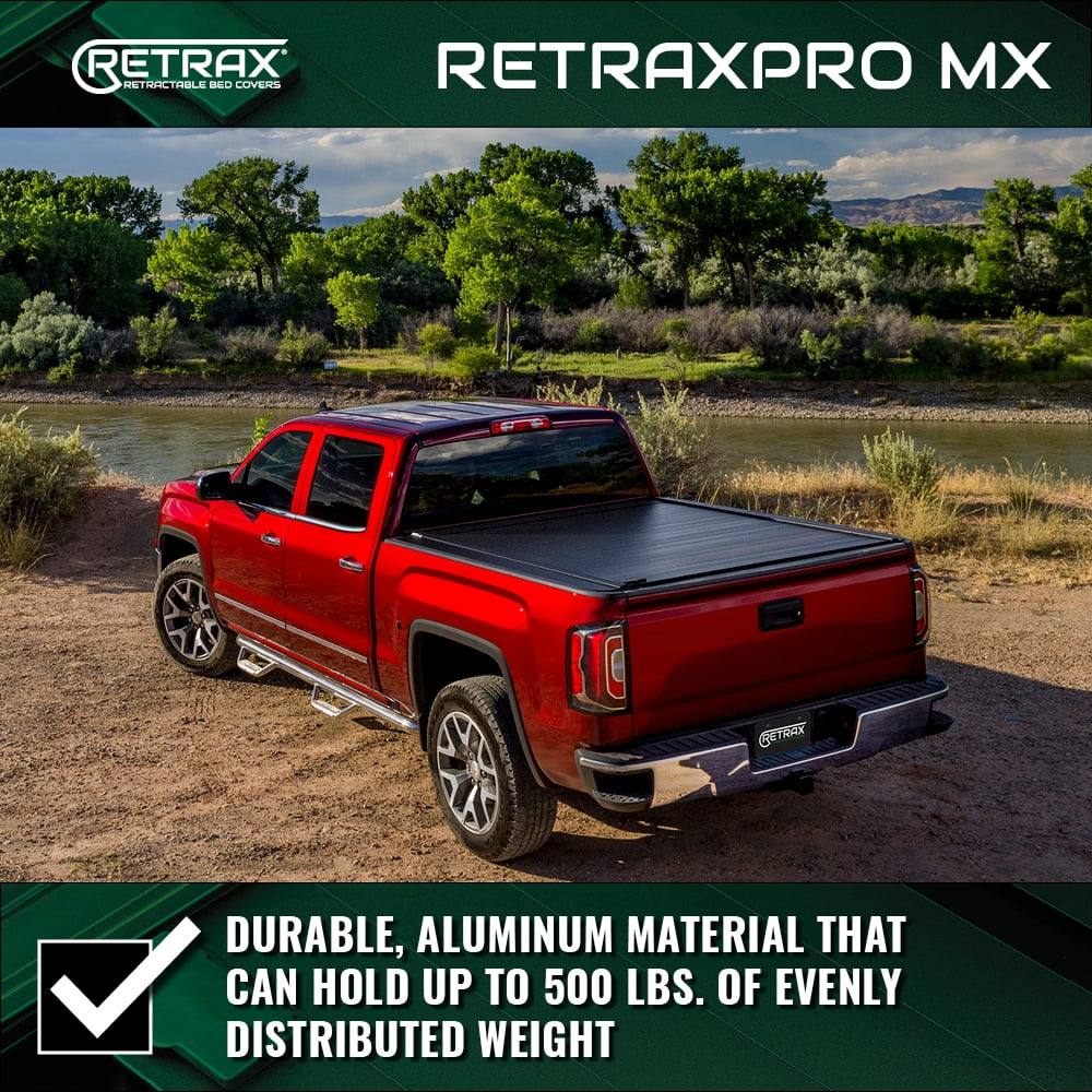 Retrax By Realtruck MX Retractable Truck Bed Tonneau wrap | 80842 | matching With Select 2007-2021  Tundra Regular & Double Cab with Deck Rail System 6' 7" Bed (78.7")