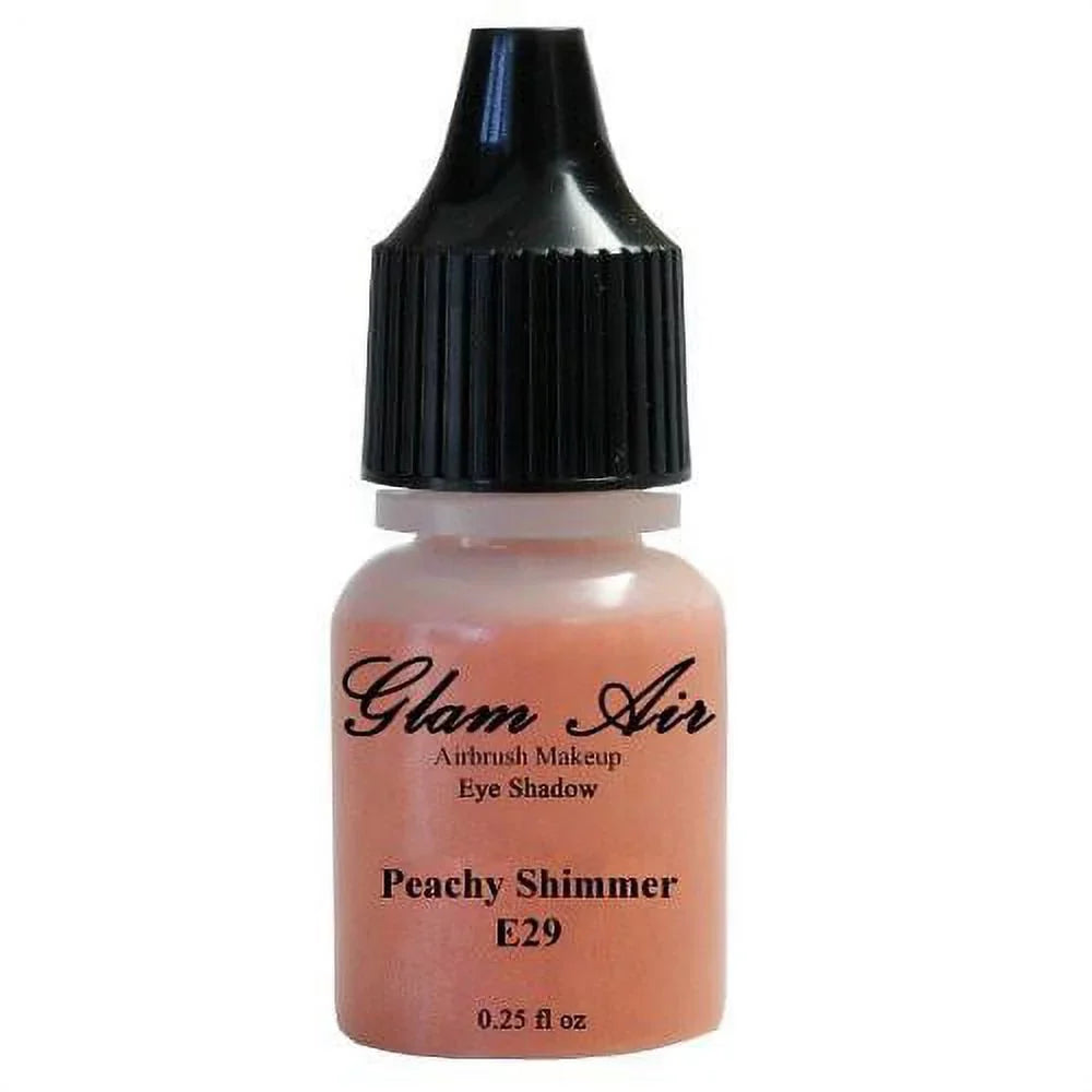 Set of Five (5) Shades of Glam Air Airbrush Eye Shadow Makeup E25 Cherry Blossom Pink, E27 Shimmer Mauve, E28 Light Magenta, E29 Peachy Shimmer, and E31 Purple Shimmer moisture-based Formula Last All Day