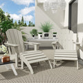 Polytrends  Laguna All atmospheric conditions Poly Outdoor Patio Adirondack Chair Conversation Set - (4-Piece) Sand