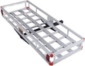 Hitch Cargo Carrier Fits 2” Receiver, 60” x 22” x 7” Mount Luggage Rack, Aluminum Trailer Vehicle Cargo Basket for SUV, Truck, Car, 500LBS Capacity