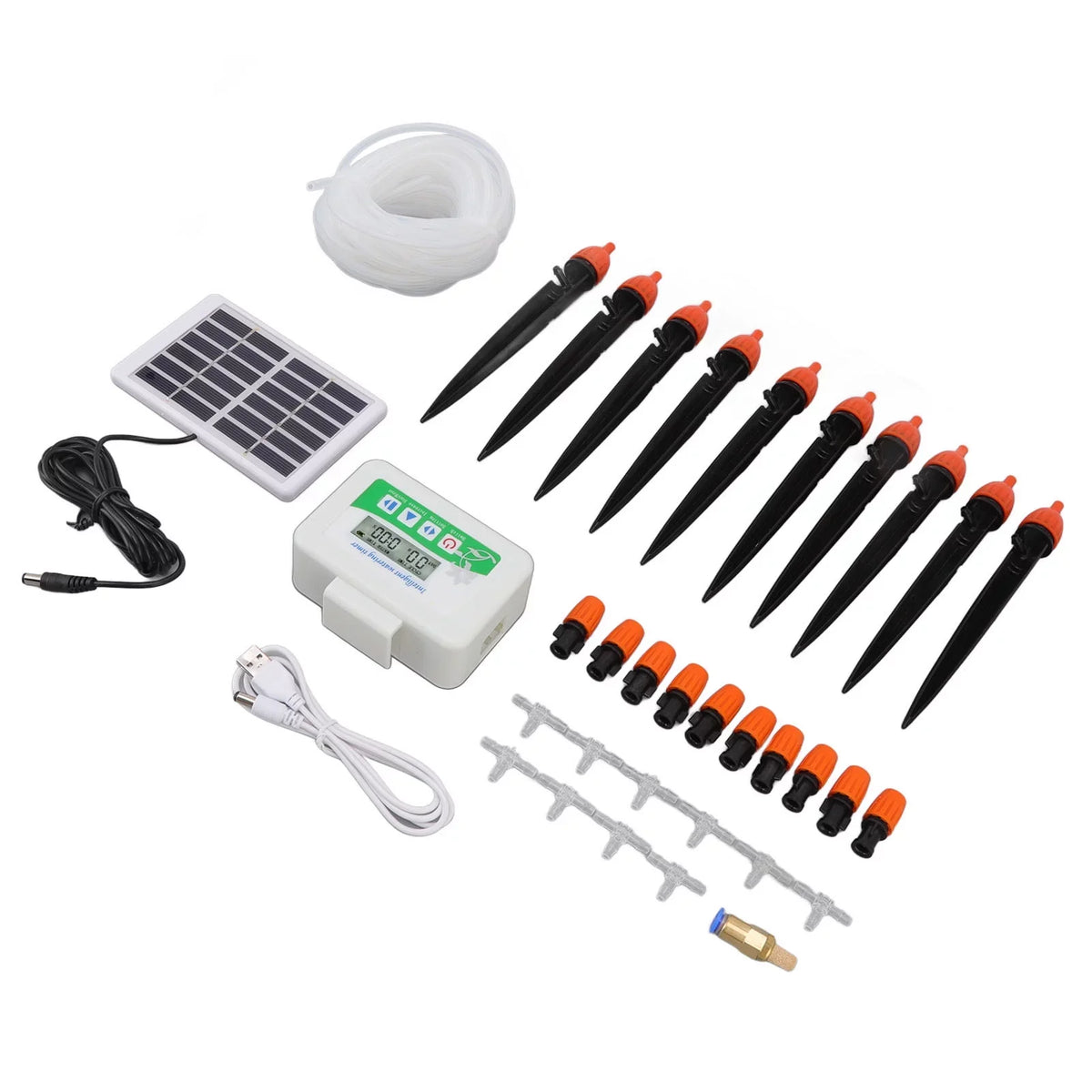 VIFERR Solar Watering Device Automatic Irrigation System Solar Power Rainproof Auto Watering 850ml Per Min USB Port 2000mAh Battery moisture Pump Timer