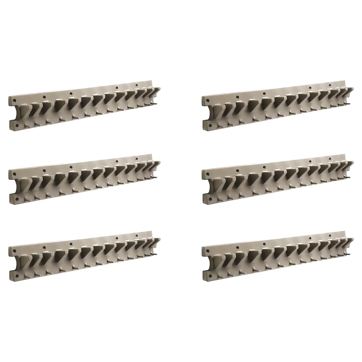 Suncast 2' Wall Mounted Garage Garden Hand Tool Organizer, Platinum (6 Pck)