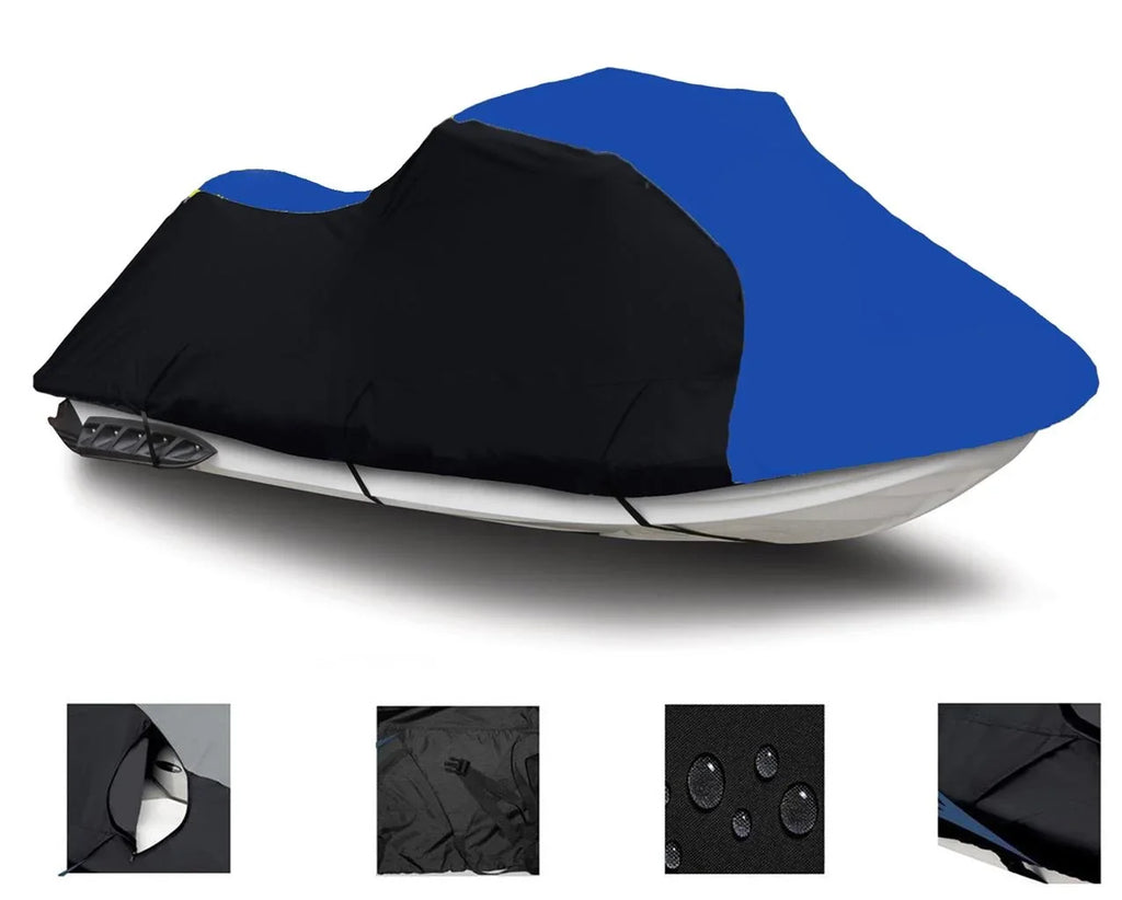 BLACK / BLUE HEAVY-DUTY, TOP OF THE LINE shield suitable for Kawasaki 1200 STX R JetSki Jet Ski PWC wrap 2002 2003 2004 2005
