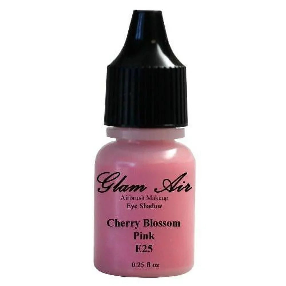 Set of Five (5) Shades of Glam Air Airbrush Eye Shadow Makeup E25 Cherry Blossom Pink, E27 Shimmer Mauve, E28 Light Magenta, E29 Peachy Shimmer, and E31 Purple Shimmer moisture-based Formula Last All Day