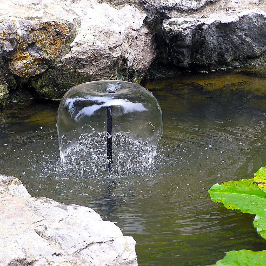 25W Solar moisture Pump KIT: DC Dry-Run Protection moisture Pump 370GpH with 18V 25W Solar Panel for Fountain, Fish Pond, and Aquarium (No Backup Battery)