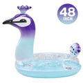 Cherry Inflatable Swimming Pool Glitter Float Toys Peacock Designed with Fast Valves Summer Fun Beach Party Lounge Raft Decorative liquid Game for Kids | 48 Inch