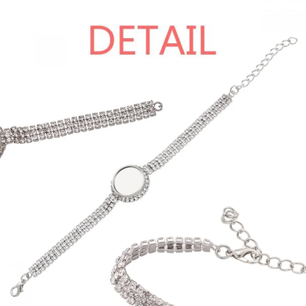 Sweden National Emblem Country Symbol Tennis Chain Anklet Bracelet Diamond Jewelry