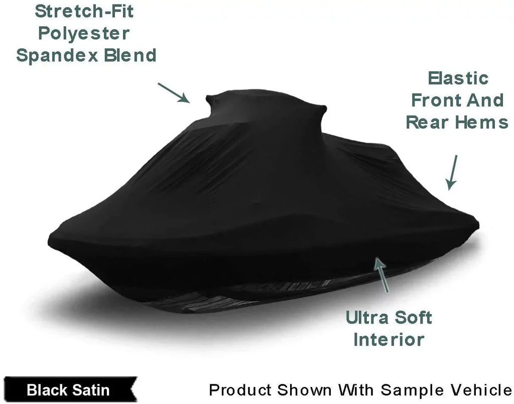 Indoor Jet Ski wrap for SEA DOO GTI 2006-2007 - Black Satin - Ultra Soft & Stretchy - Protects from Dust & Dings Inside! Includes Storage Bag - Indoor ONLY