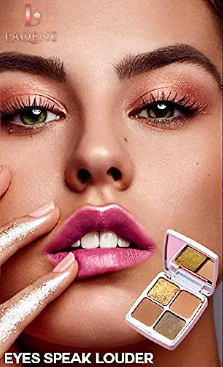Rich Three-Dimensional Impressi. Ultra-Creamy Prismatic Color - Mysterious, Inviting, Must-Have. You look so beautiful. LAQENE Luxury Line: Eyeshadow - Moroccan Red City - Unforgettable Eyes