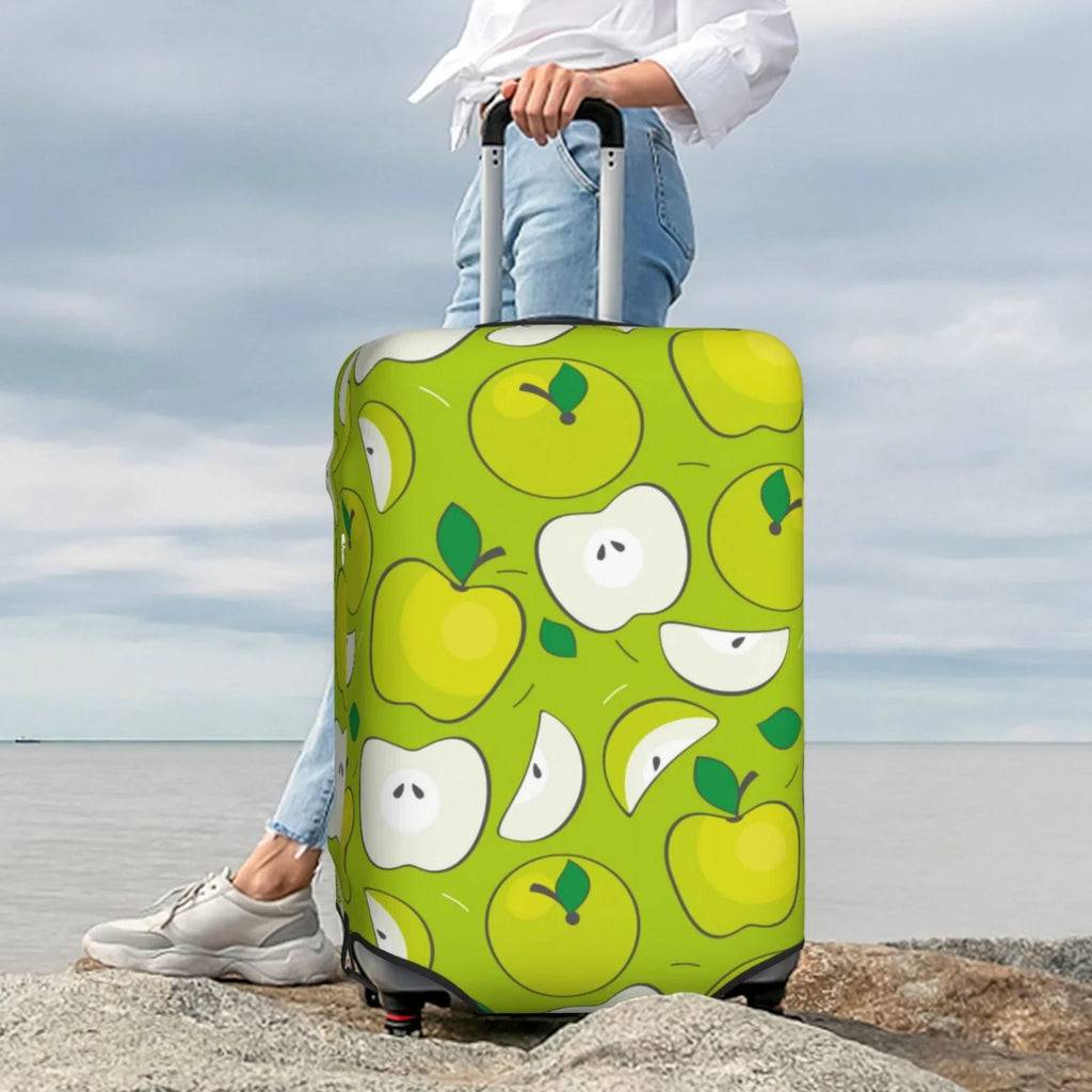 Junzan Green  Print Washable Luggage wrap - Fashion Suitcase Protector Fits 18-32 Inch Luggage