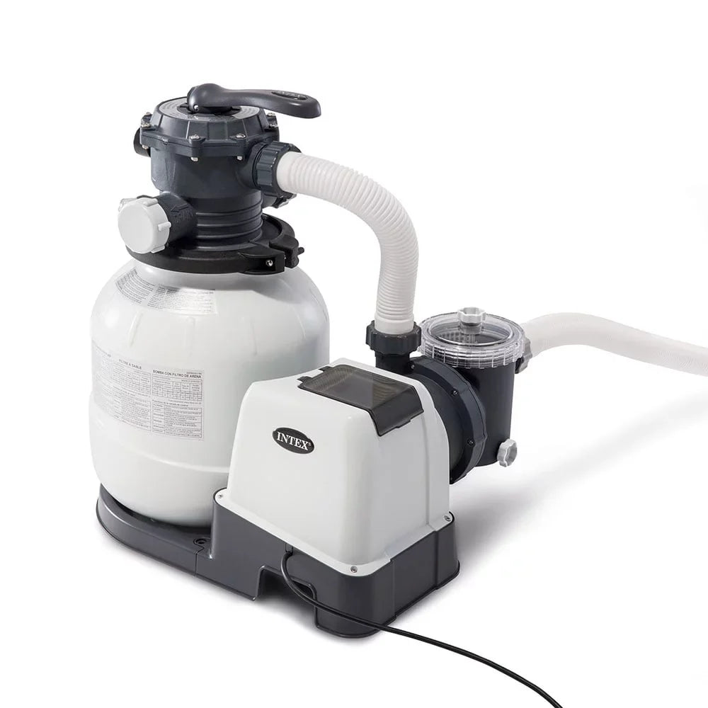 Intex 2100 GPH Sand Filter Pump, Deluxe Pool Maintenance Kit, & Pool Skimmer