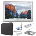 MacBook Air 13-inch (i5 1.6GHz, 128GB SSD) (Early 2015, MJVE2LL/A) - Silver Bundle with Black Zipper Sleeve + Laptop Starter Kit + Cleaning Kit (Refurbished)