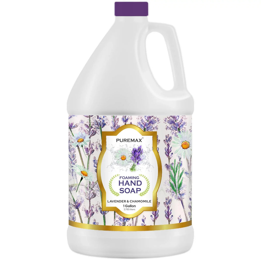 Puremax Foaming Hand Soap Lavender Refills with Essential Oils | Gentle, Moisturizing  128 fl oz