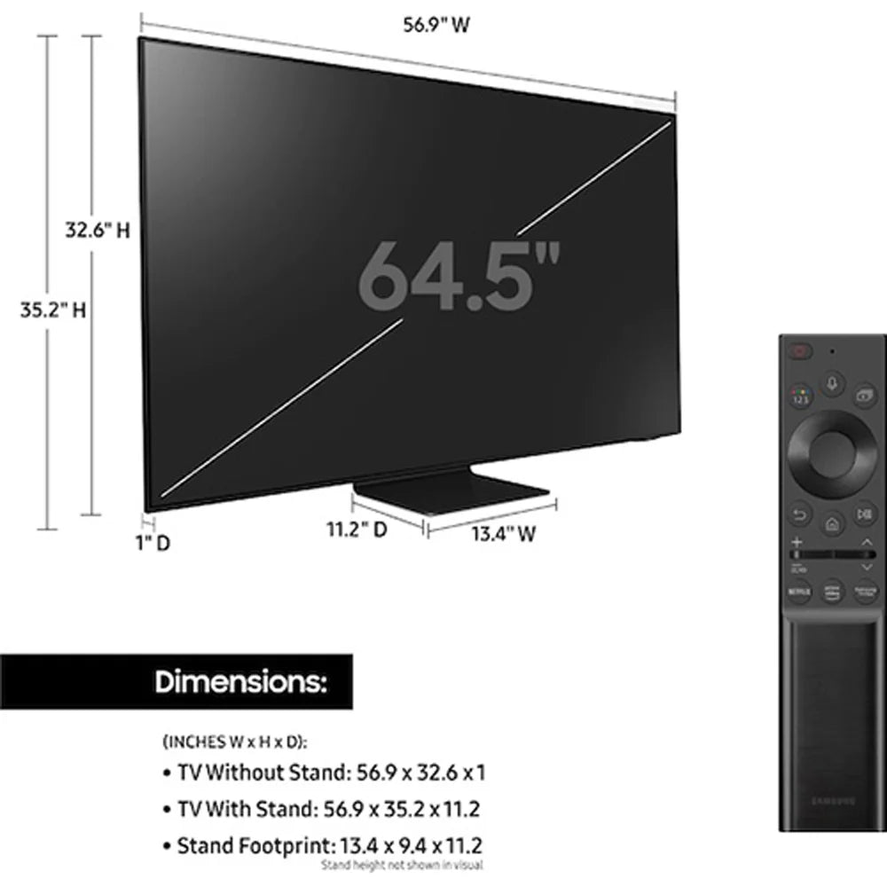 QN65QN90AA 65 Inch Neo QLED 4K Smart TV (2021) Bundle with Premium Extended Warranty