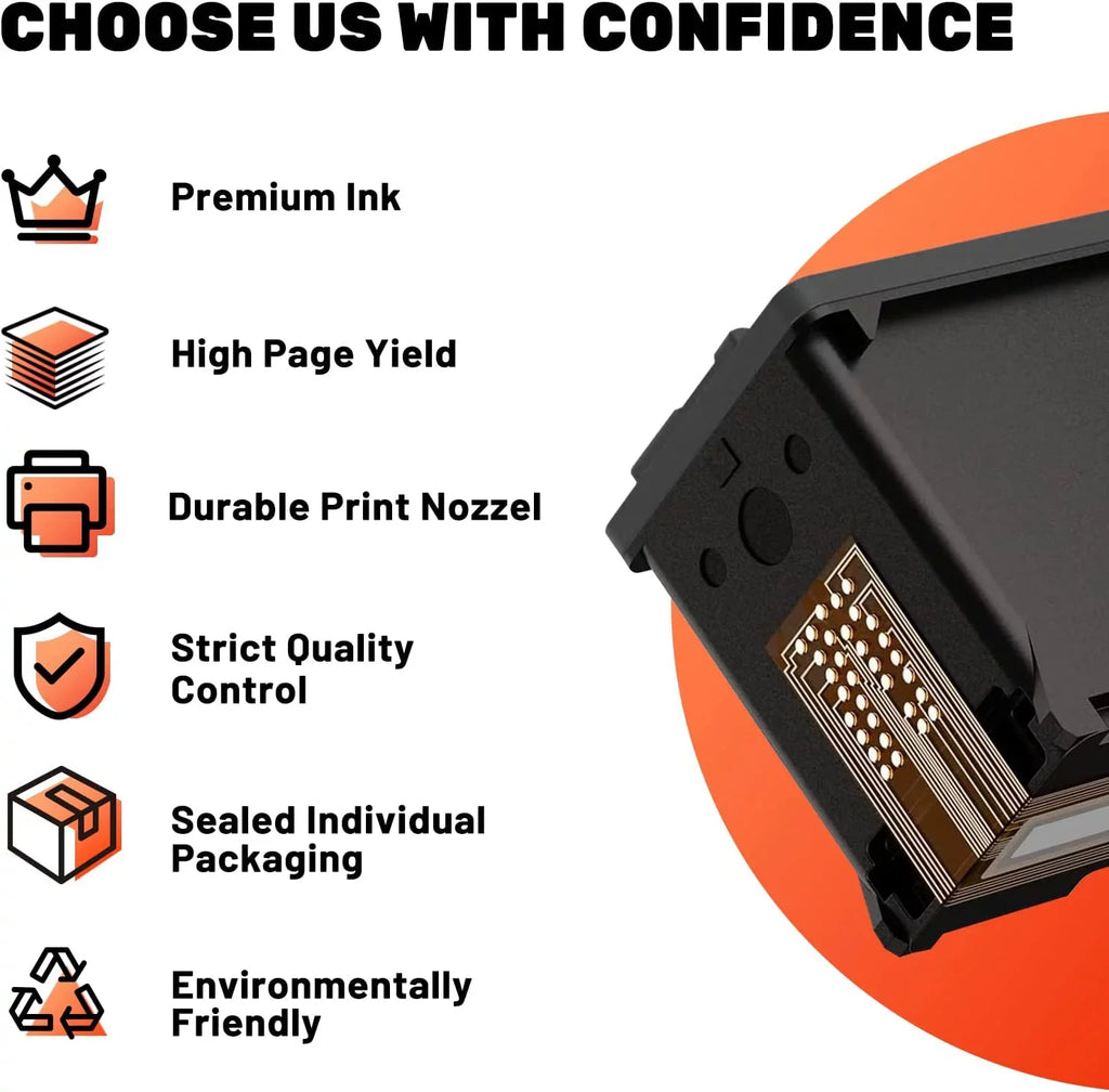 suitable 62XL 62 XL High Yield Ink Cartridge Replacement for  Envy 5540 5660 7645 5642 5542 5640 7644 8000 OfficeJet 200 250 5740 200 5745 Printer