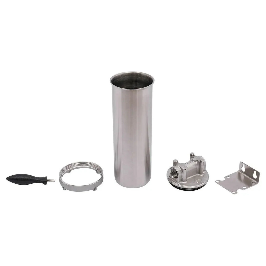 Stainless Steel aqua Filter Housing 10" Cartridges 3/4" R thread inlet & outlet