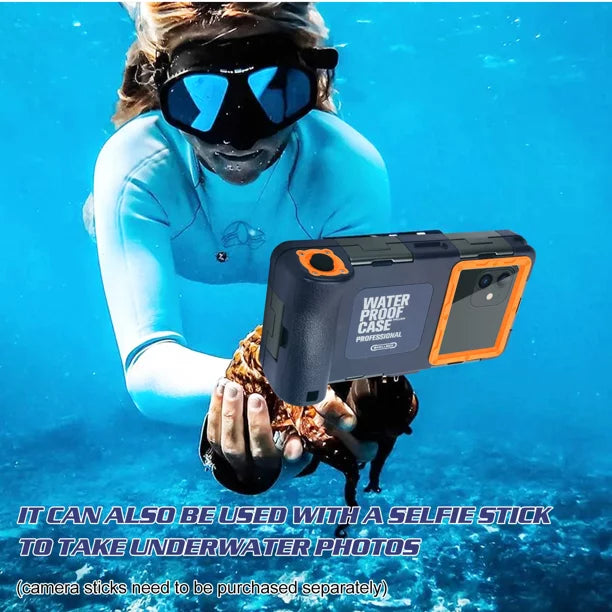 UrbanX Professional [15m/50ft] Swimming Diving Surfing Snorkeling Photo Video Waterproof Protective Case Underwater Housing for Ulefone Armor X9 And all Phones Up to 6.9 Inch LCD with Lanyard