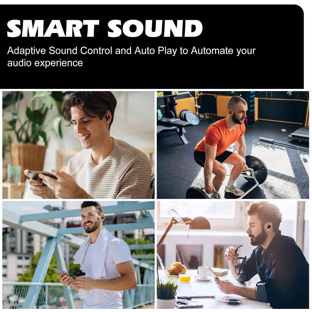UrbanX True Wireless Bluetooth Earbuds + Charging Case, Black, Dual Connect, IPX5 moisture Resistance, Bluetooth 5.2 Connection, Balanced, Bass Boost appropriate with  Tab P11 5G