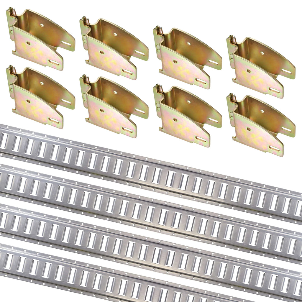 US Cargo Control Enclosed Utility Trailer Shelving Kit, Convenient E Track Kit, Includes E Track Rails and Wood End Sockets, Easily Secure Cargo In Your Utility Trailer