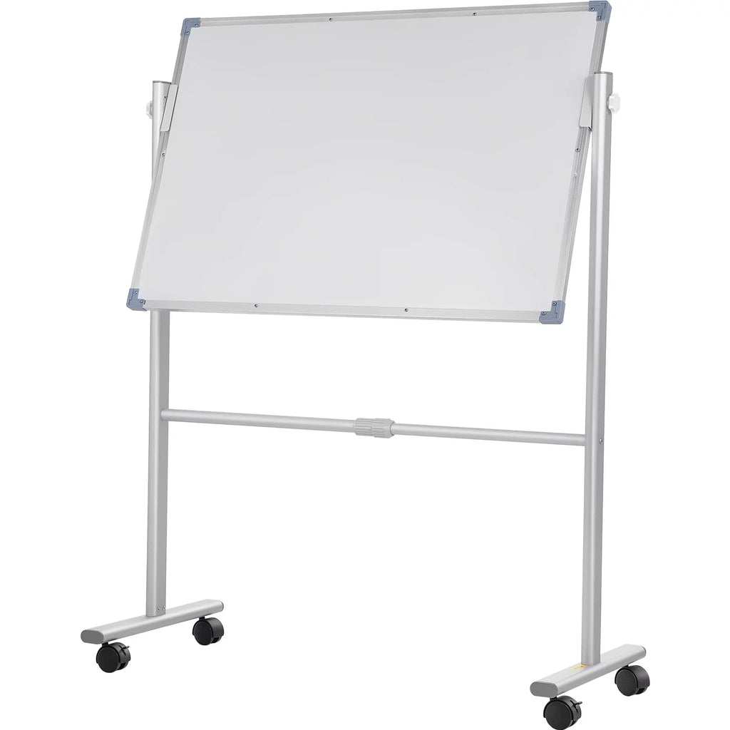 BENTISM Mobile Magnetic Whiteboard Dry Erase Board  w/ Stand 36" x 24" Double Sided with Height Adjustable Aluminum Frame and 360 Reversible Rolling Lockable Swivel Wheels for Office School Home