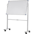 BENTISM Mobile Magnetic Whiteboard Dry Erase Board  w/ Stand 36" x 24" Double Sided with Height Adjustable Aluminum Frame and 360 Reversible Rolling Lockable Swivel Wheels for Office School Home