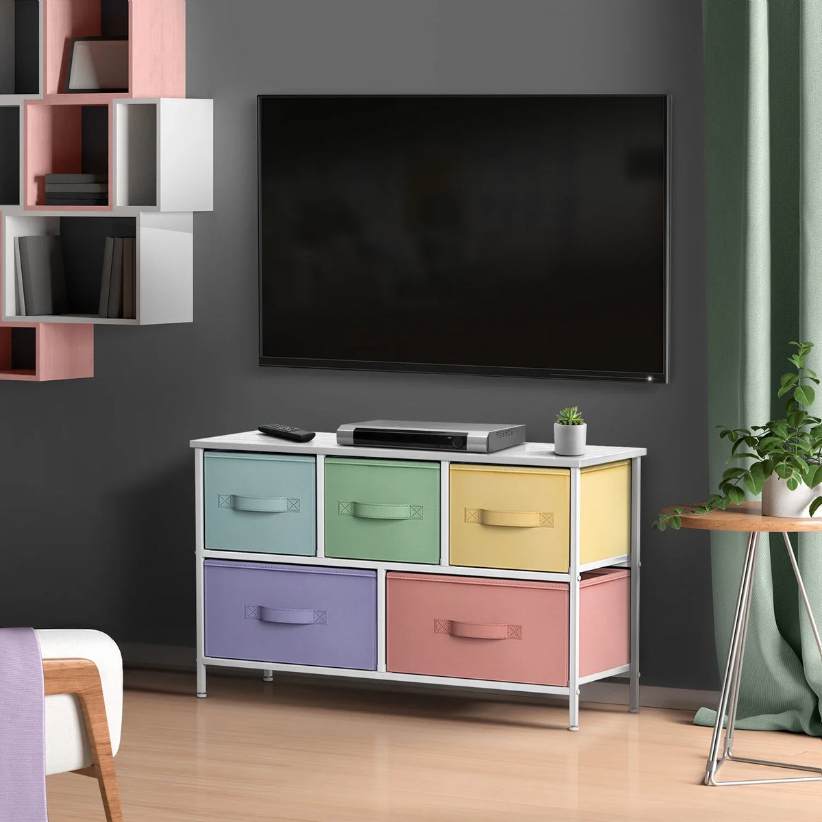 Storage Cube Dresser - Pastel